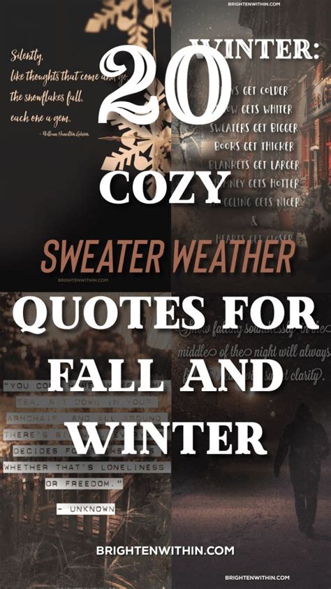 20 Cozy Sweater Weather Quotes For Fall And Winter Brighten Within