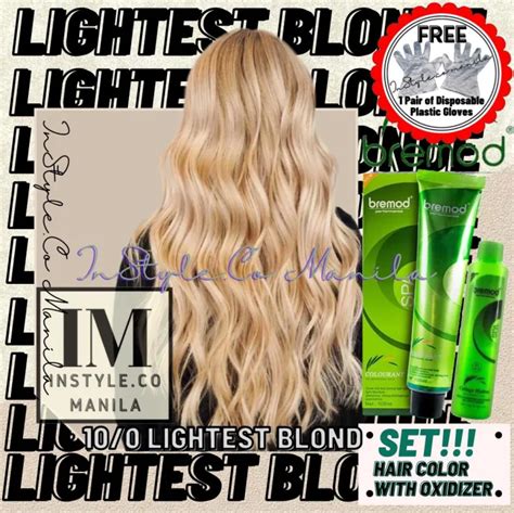 BREMOD 10 0 LIGHTEST BLONDE 100ml SET With OXIDIZER CREAM 100ml