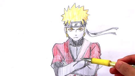 How To Draw Naruto Sage Mode Step By Step Sabio Caminos Sketsa Hokage Shippuden Viral