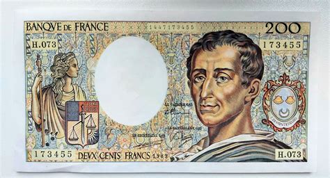 Billet Francs Montesquieu Alsaceortransaction