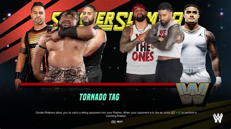 Wwe2k24 Bloodline 6 Man Tag Match G O D And Jacob Fatu Vs The Usos