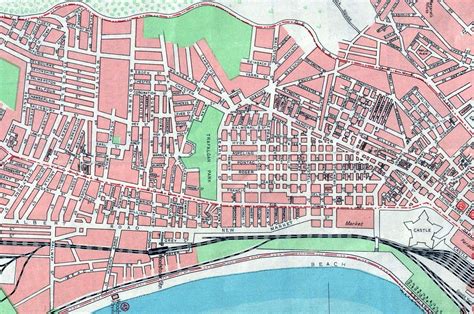 Section of a 1940's street map of Cape Town | Street map, City maps, Towns