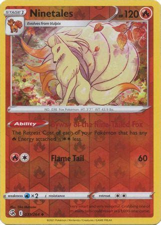 Ninetales Reverse Holo 31 Prices Pokemon Fusion Strike Pokemon Cards