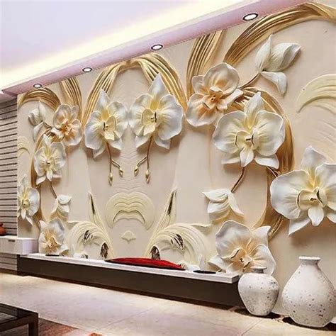 PVC 3D Customized Wallpaper At Rs 60 Square Feet PVC Wallpaper In