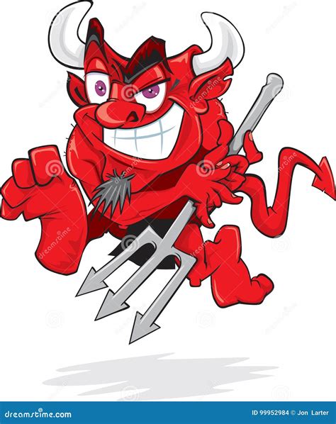 Red Devil Cartoon Stock Vector Illustration Of Vector 99952984