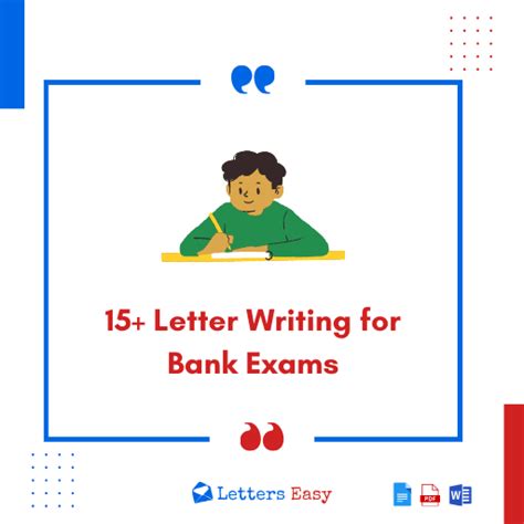 15 Letter Writing For Bank Exams Types Tips Examples Letters Easy