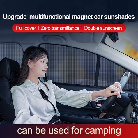 Magnetic Car Sunshade Front Side Can Be Full Covered Optional Sunshade