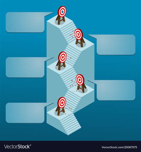 Step Of Successful Goal Target Attempt Royalty Free Vector