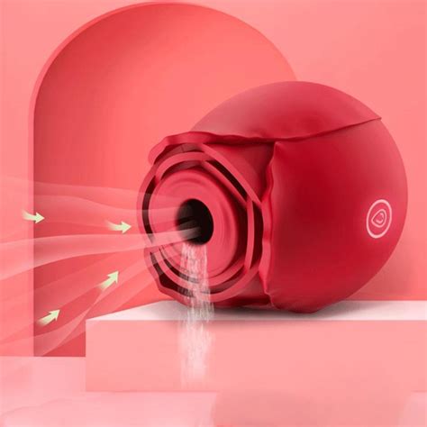 Rose Vibrador Vagina Chupando Ventosa Oral Lamiendo Clítoris Estimulación Potente Juguetes