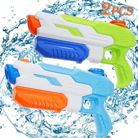 Lot De Pistolets Eau Pour Enfants Et Adultes Ml Grand Pistolet