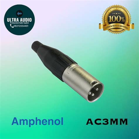 Promo Amphenol Ac Mm Male Cowok Xlr Cable Connector Nickel Original