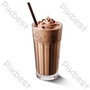 Chocolate Milkshake On Plastic Cup Transparent Background Png Images