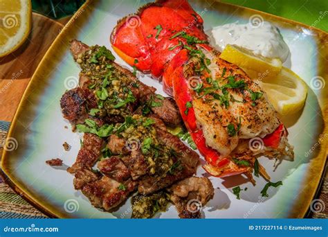 Surf and Turf Lobster stock photo. Image of luxury, steakhouse - 217227114