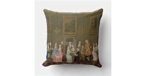 Tea Party At Lord Harringtons House St Jamess Throw Pillow Zazzle