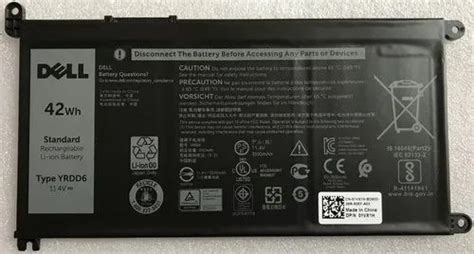 Battery For Dell Inspiron 14 15 3400 5488 5493 5593 Yrdd6 5493 5580