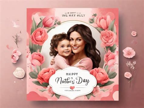 Premium Photo Happy Mothers Day Design Suitable For Greeting Cards