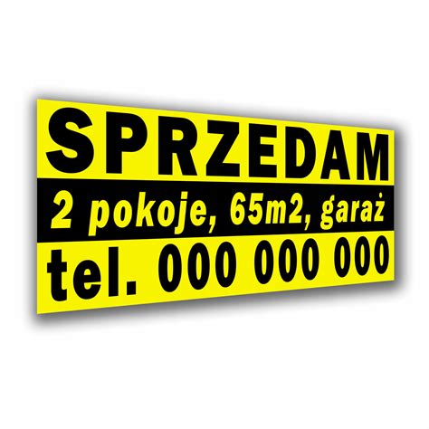 Baner Reklamowy Typ Sprzedam Dom Dzia K X Cm Cena Opinie