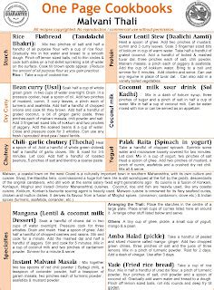 One Page Cookbooks: Malvani Thali - From Indian Veg Thali cookbook