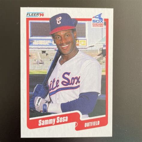 Mint Sammy Sosa Fleer 1990 548 Rookie Card DOB ERROR