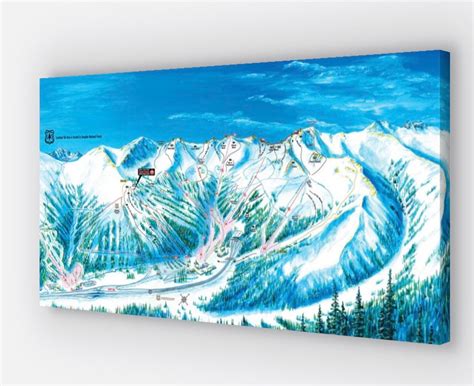 Loveland Ski Area Colorado Ski Trail Map Canvas Wrap, 12x24 Loveland ...