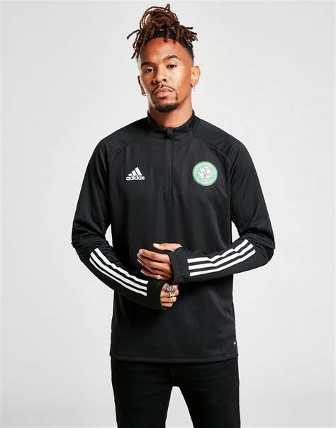 Black Adidas Celtic Fc Training 14 Zip Top Jd Sports