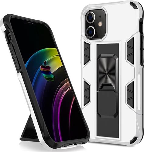 Mobigear Armor Stand Hardcase Voor Apple IPhone 12 Pro Max Wit Bol