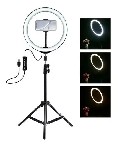 Aro Luz Led 26cm Trípode 2 Metros Zoom Tik Tok Selfie