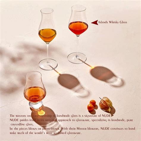 NUDE 南紡購物中心 Islands Whisky Glass 威士忌品酒杯 205mL 盒裝2入 手工水晶玻璃 試飲杯 品酒杯 威士忌
