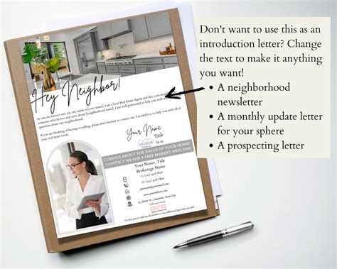 Realtor Introduction Letter Real Estate Newsletter Canva Etsy