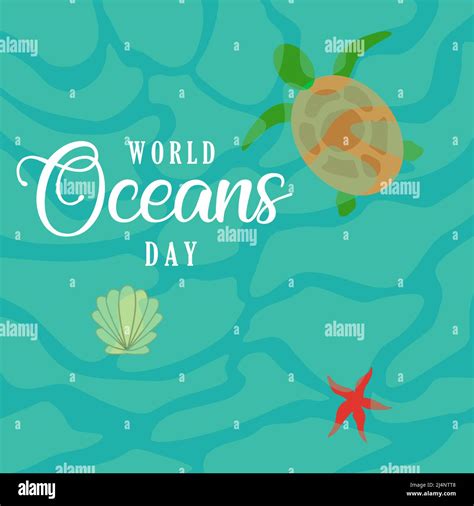 World Oceans Day Poster Stock Vector Image And Art Alamy