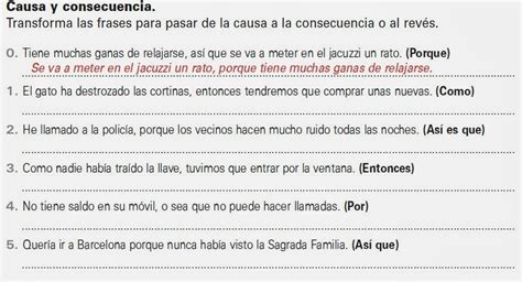 10 ejemplos de oraciones con causa y consecuencia Educación Activa