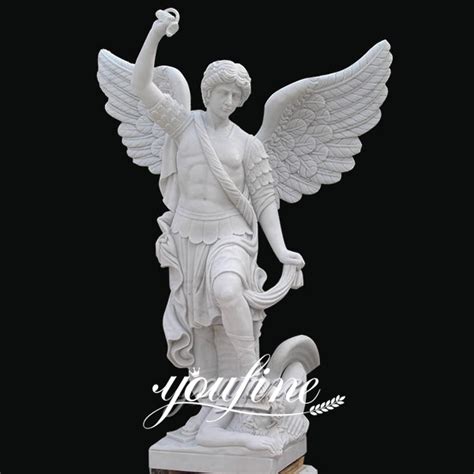 Famous Angel Marble St. Michael Angel Statue Square Decoration MOKK-280 ...