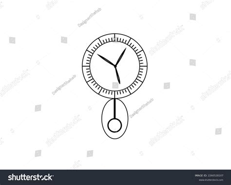 Pendulum Wall Clock Grandfather Pendulum Clock Stock Vector Royalty