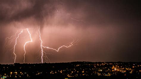 Photo of City Buildings Under Lightning Strike · Free Stock Photo