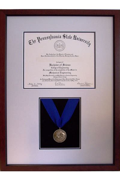 Penn State Diploma Frame| Schreyer's Honors Medal | Old Main Frame