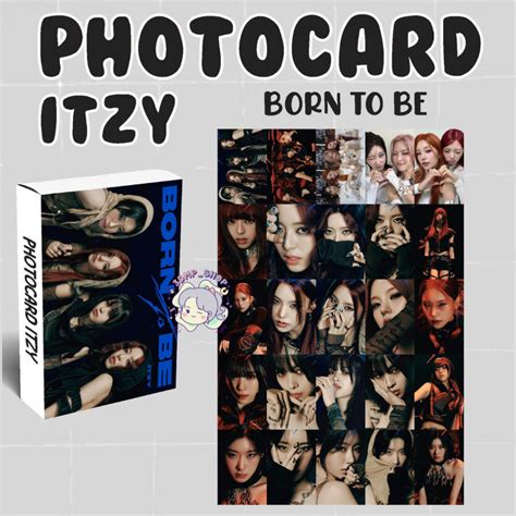 Jual 25 Lembar Photocard Lomo Photo Card Lomocard ITZY Gold Born To