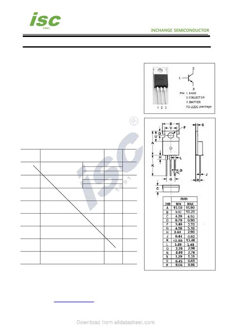 C2238A Datasheet 1 2 Pages ISC Isc Silicon NPN Power Transistor