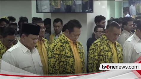 Prabowo Didampingi Airlangga Ke Rapimnas Golkar Gibran Belum Juga Hadir