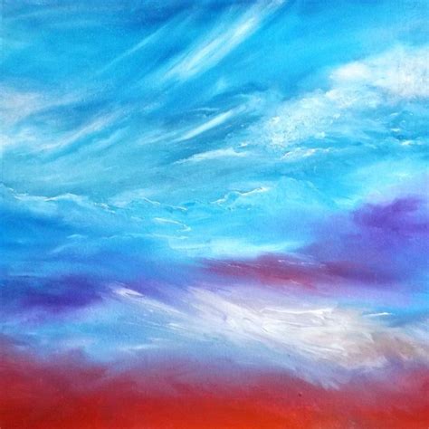 'Head In The Clouds' - Cloudscape, sky painting, modern art ...