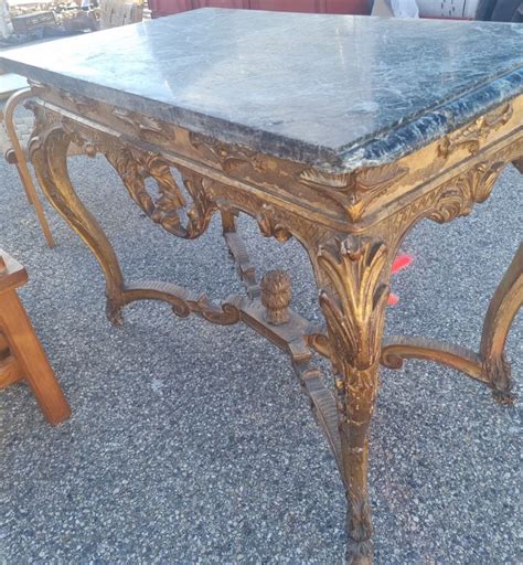 Proantic Console En Bois Sculpte Et Dore En Partie Epoque Louis XIV