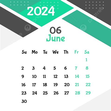 June 2024 Calendar Design Template Vector June 2024 Calendar June