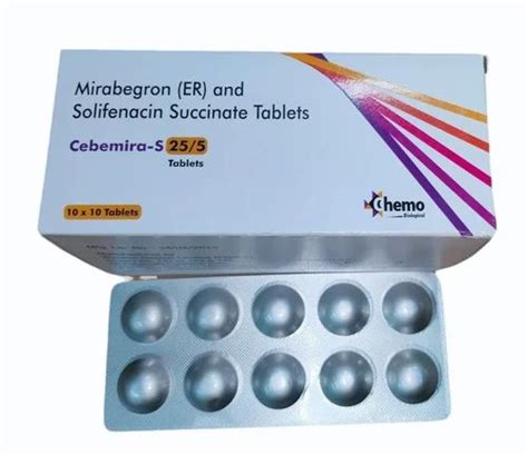 Cebemira Mirabegron Solifenacin Succinate Tablet Packaging Size