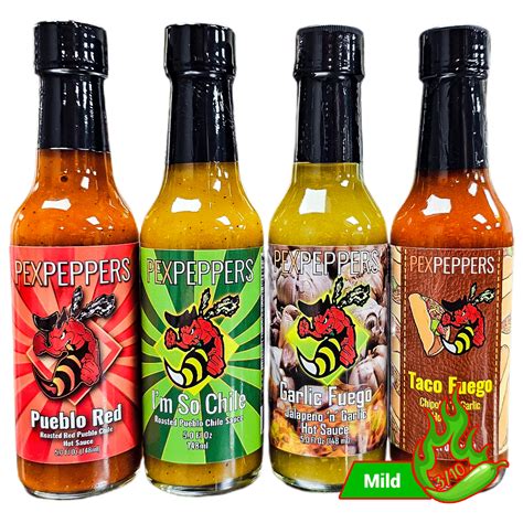 Mild Hot Sauce Bundle Pexpeppers Hot Sauce