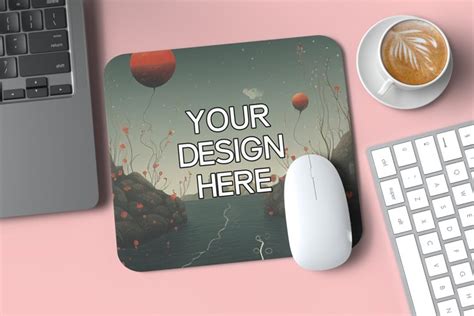 Rectangular Mouse Pad Psd Mockup