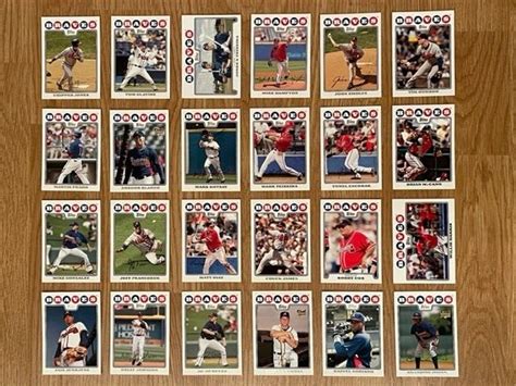 2008 Topps Atlanta Braves Team Set All 24 Cards Factory Set SHARP