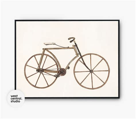 Printable Bicycle Art Bicycle Wall Art Vintage Illustration Watercolour ...