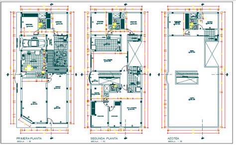 Residential apartment flat floor plan detail view dwg file