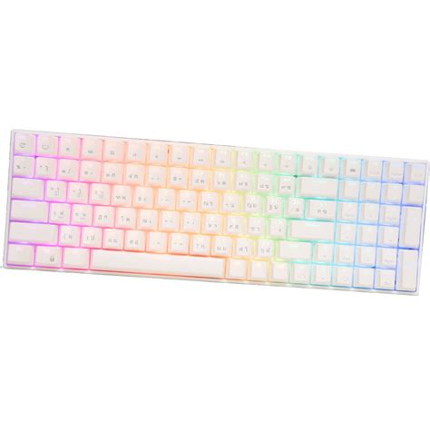คยบอรดเกมมง Royal Kludge Gaming Keyboard RK Wireless Hot Swappable RGB Backlight White