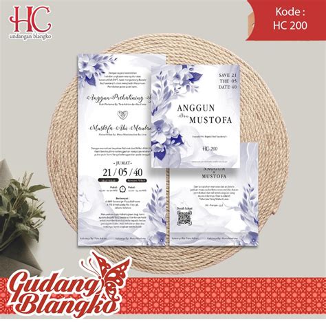 Jual Blangko Undangan Atau Kartu Undangan Pernikahan Terbaru HC 200