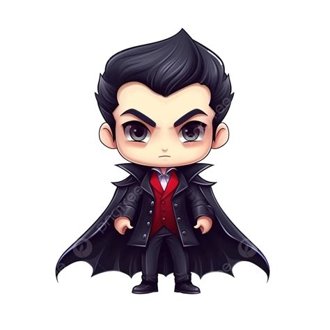 Cute Little Vampire Standing Pose, Halloween Cute Dracula, Vampire